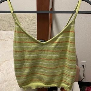 Stripped Cami Cropped Top